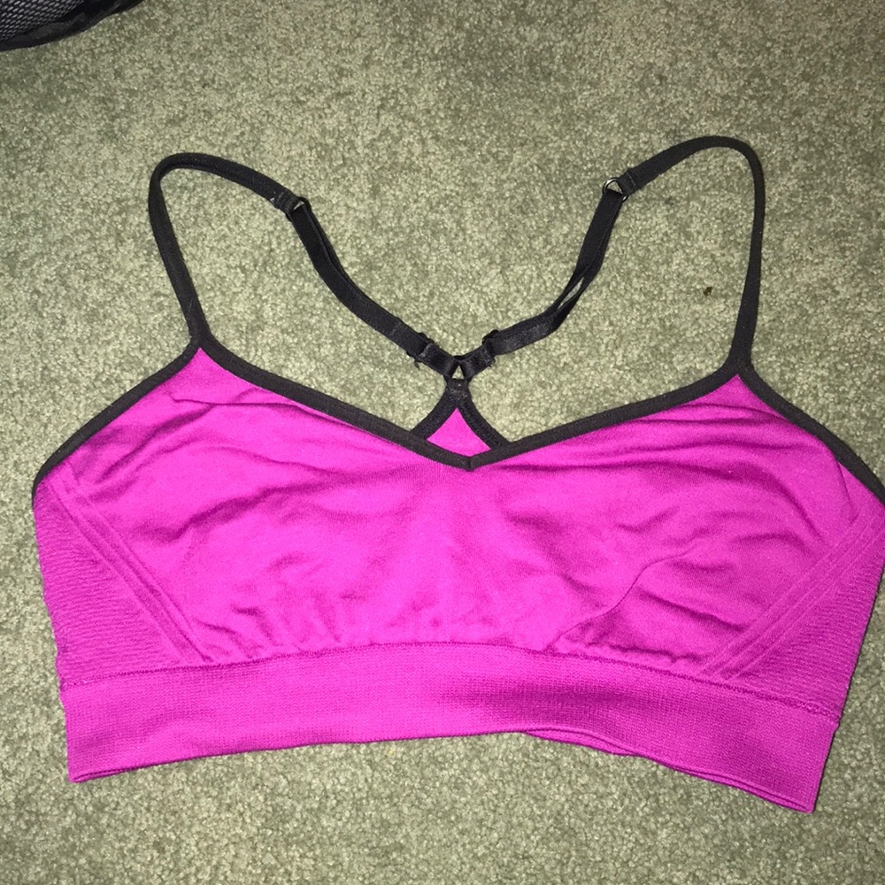 Pink vintage sports bra